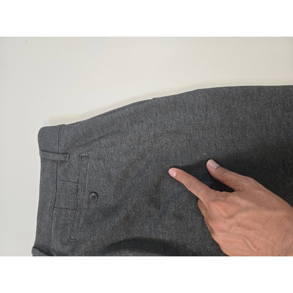 Paige Fraser Trousers Mens 34 Iced Black Heathered Knit Slim Fit Pants M817374 - Picture 5 of 10